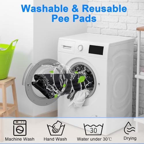 Washable Pee Pads for Dogs 34"x36" Reusable Puppy Pad Pet Training Pads, Waterproof Mat Non-Slip, Dog Pee Pad Whelping Pads Dog Mat-Playpen,Crate,Sofo,Car,Potty,Bed