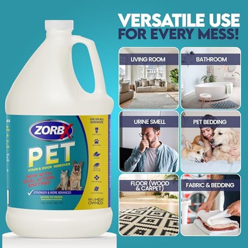 ZORBX Dual Action Pet Stain & Odor Remover 128 oz Refill