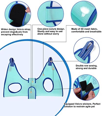 Kkiimatt Dog Grooming Hammock, XXS Dog Hanging Harness Holder for Nail Clipping,Nail Trimming Hammock, Grooming Sling Hanger Restraint Bag with Wide Strap Sewed