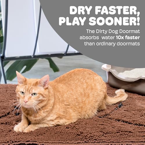 Dog Gone Smart Cat Litter Mat - Super Absorbent Microfiber, Dirt & Moisture