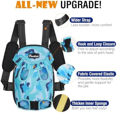 Pawaboo Pet Front Carrier Backpack for Small Medium Dogs