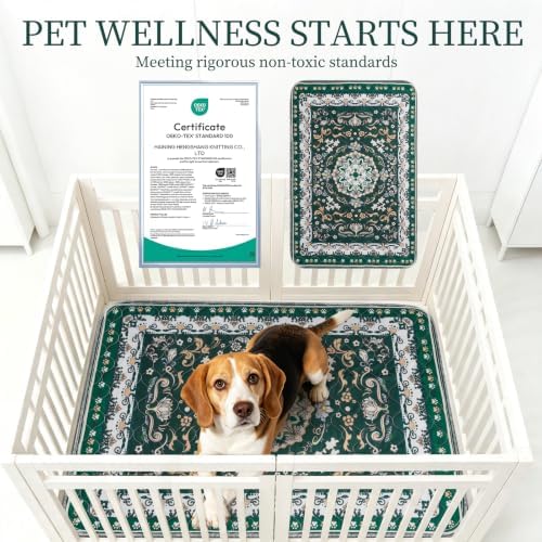 Homimp Washable Pee Pads for Dogs, 2 Pack Reusable Puppy Pads Waterproof, Absorbent and Leakproof Dog Pee Pads, Non Slip Puppy Training Pads, Pet Mat for Floor, Crate, Couch, Whelping,Green, 36"x36"