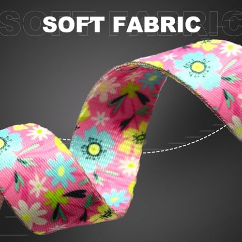 Girl Dog Collar for Medium Dogs,Cute Pink Flowers Female Dog Collars M