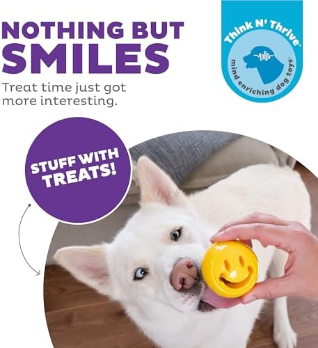 Outward Hound Nooks Happiness Interactive Durable Treat-Dispensing Dog Toy, Stuffable Puzzle Ball for Solo Play or Pair with Large Snoop, Mint-Scented, No BPA