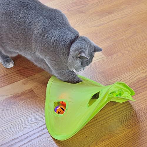 Youngever 18 Cat Toys Assortments - Teaser Wand, Interactive Bell Toy, Sparkle Balls for Kitten, Puppy, Kitty (With Hide Seek Toy)