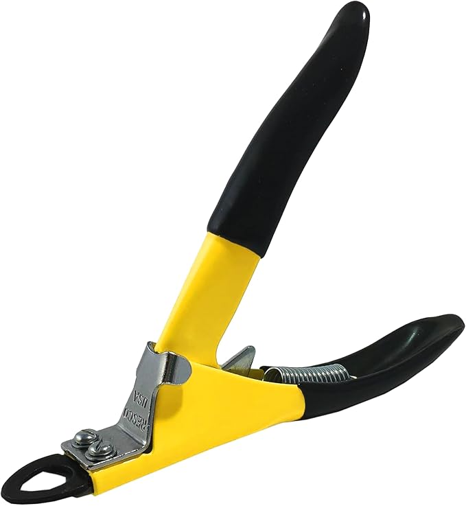 Resco Deluxe Dog Nail Clippers for Large Dogs - Professional USA-Made Guillotine Trimmer - Heavy Duty Steel, Yellow