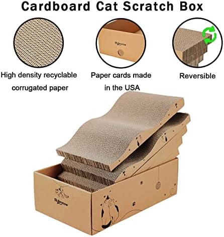 Cat Scratcher Cardboard Scratch Pad for Indoor Cats and Kitty 5pcs