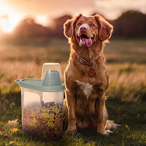 Citylife 3 PCS Pet Food Container Airtight 1.8 LB Plastic Cat Food Container for Dry Food Small Dog Food Containers with Pour Spout Birds Food Dispenser