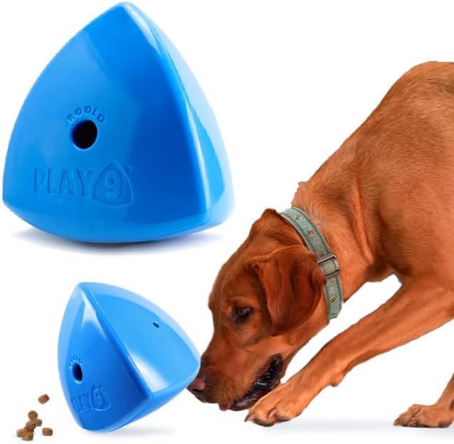 Roolo - Dog Treat Dispenser Toy (Blue), Teething Toys for All Breeds