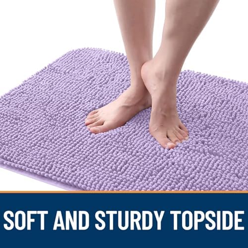 OLANLY Dog Door Mat for Muddy Paws 48x30, Super Absorbent Chenille Mud Mat