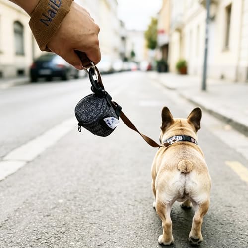 Dog Poop Bag Holder for Leashes doggie bag holder (Dark denim)
