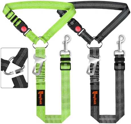 Laqibak Removable Dog Seat Belt Harness for Car, 3 in 1 Pet Seatbelt Leash