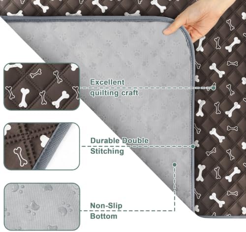 Eterish Washable Pee Pads for Dogs Extra Large 48'' x 60'' 2 Pack