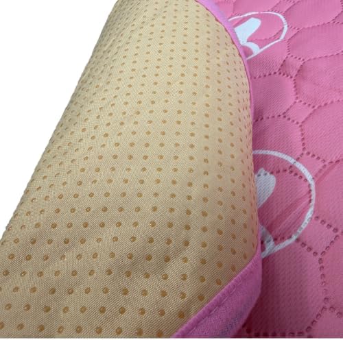 PJYuCien 36"x36" Reusable Playpen Training Pad for Puppies, Pink