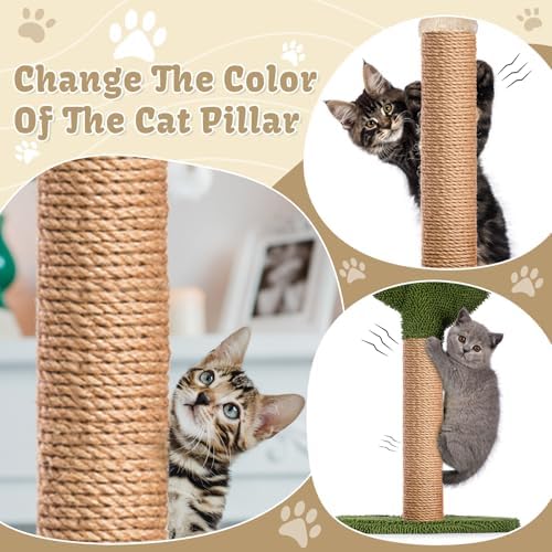 Natural Sisal Cat Rope for Posts, 1/4in ×164ft, Original Color
