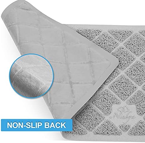 Niubya Premium Cat Litter Mat, Litter Box Mat with Non-Slip and Waterproof Backing, Litter Trapping Mat Soft on Kitty Paws and Easy to Clean, Cat Mat Traps Litter from Box