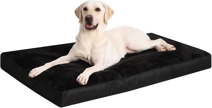 NUPIDA Waterproof XL Dog Bed for Crate with Washable Cover, 41x27, Black | TPU Waterproof Layer, Easy Clean Cover, Soft Plush Surface, Durable Oxford Fabric, Non-Slip Bottom, For Large Breeds ≤80lbs
