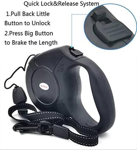 Retractable Dog Leash 26ft,360° Tangle-Free Long Cord Pet Puppy Walking Leashes,Non-Slip Handle For Small Medium Large Dogs,Up to 110 lbs