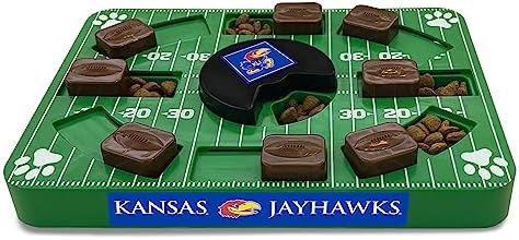 Pets First NCAA Kansas Jayhawks Puzzle Toy, Puzzle Treat Dog Toy, Interactive Dog Treat Toy, Dog Puzzle Feeding Slow Toy