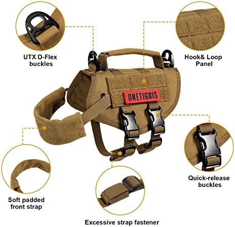 OneTigris Tactical Dog Harness XXS Puppy Vest with Vertical Handle