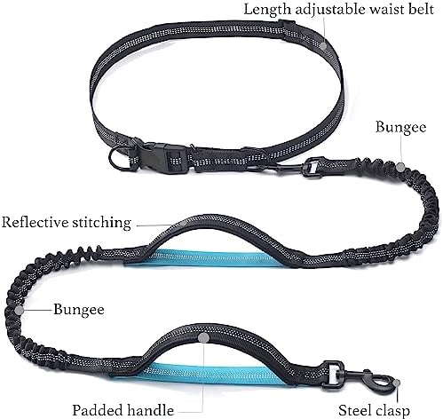 iYoShop Retractable Hands Free Dog Leash, Small, 8-25 lbs, Black