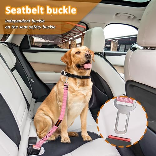 Laqibak Removable Dog Seat Belt Harness for Car, 3 in 1 Pet Seatbelt Leash