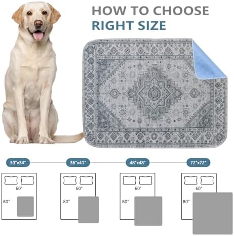 Qeils Washable Pee Pads, Super Absorbent Puppy Pads, 2 Pack 18"x24"