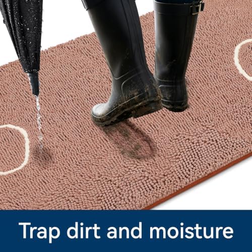 Bcoimo Super Absorbent Dog Door Mat, 60"*24" Anti Slip Mat for Muddy Paws