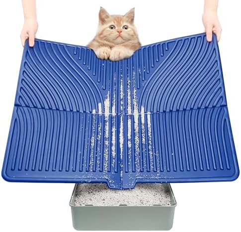 UPSKY Large Cat Litter Mat 31" x 24 Waterproof and Washable, Soft on Paws