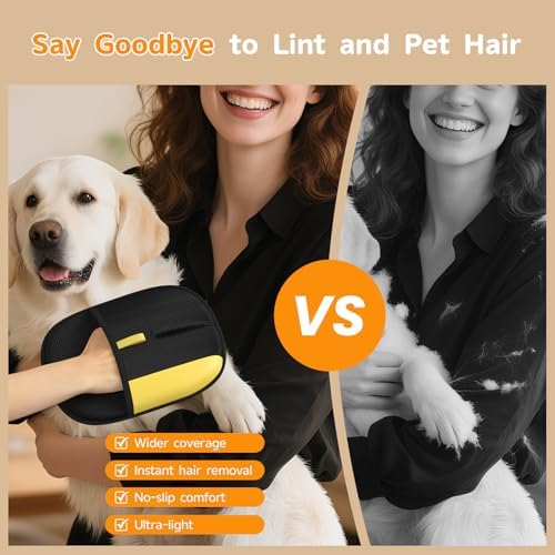Pet Hair Remover - 2025 New Electrostatic Magic Brush Pet Hair Remover Glove, Reusable Cat & Dog Hair Remover Tool for Clothing, Couch, Furniture, Carpet, Car Seat, Cat Grooming Glove, 1 PCS