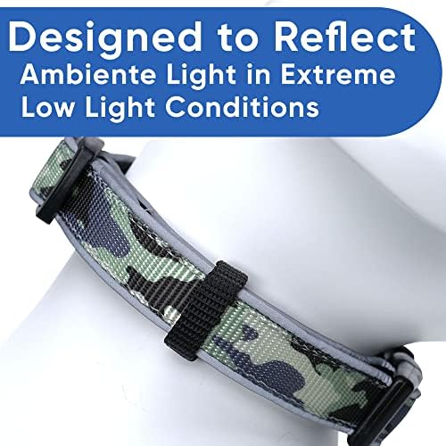 Pawtitas Camo Grey/Black Padded Dog Collar, Large