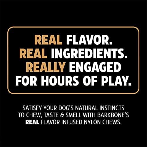 Pet Qwerks Wishbone BarkBone - Nylon Chew Toy for Aggressive Chewers - Bacon Flavor - 8.25"