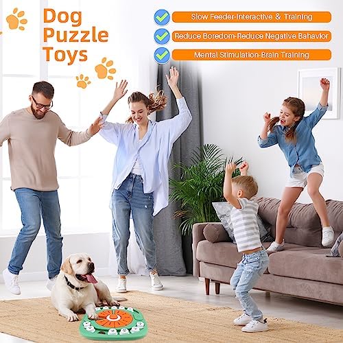 Dog Toys for Boredom and Stimulating, Mentally Stimulating Toys, Puzzle Large Dogs, Puzzles Smart Treat Dispensing Enrichment Dogs Green, Level 3-Green