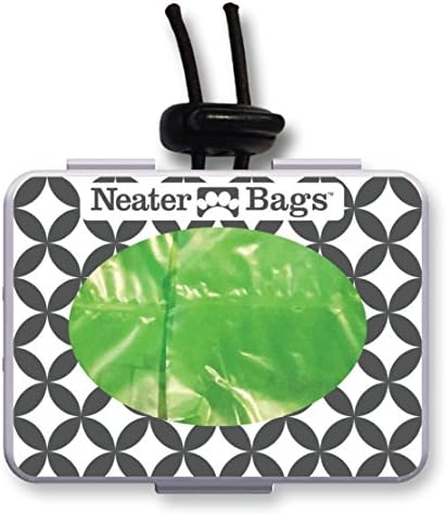 Neater Pet Brands Neater Bags Dog Waste Bag, No Rolls - Dog Poop Bags Dispense One at a Time, Doggie Poop Bag with Easy-Tie Handles, Dispenser Attaches to Any Leash (210 Count, Black Diamond Print)