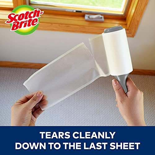 Scotch-Brite 50% Stickier Lint Roller, 288 Sheets Total, 6 Pack