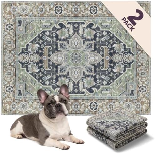 Lovewag Reusable Washable Dog Pee Pads, Sage Forest 28x41, 2 Pack