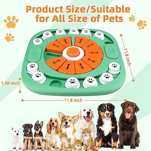 Dog Toys for Boredom and Stimulating, Mentally Stimulating Toys, Puzzle Large Dogs, Puzzles Smart Treat Dispensing Enrichment Dogs Green, Level 3-Green