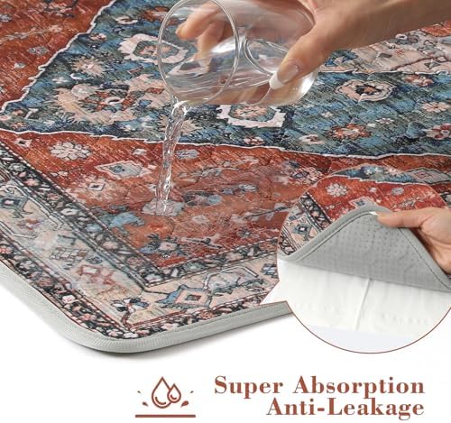 Washable Pee Pads for Dogs, 2 Pack Reusable Puppy Pads Absorbent Training Pads for Dogs Waterproof Dog Mat Non-Slip Whelping Pet Mat (Red, 36“×41”-2Pack)