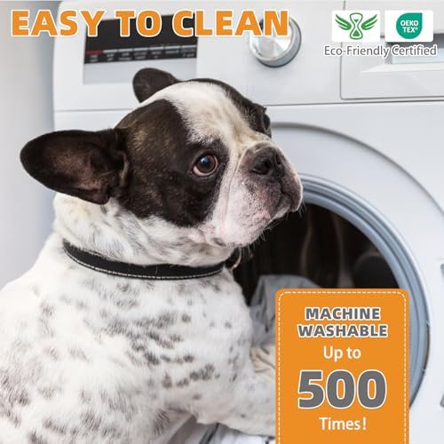 KOOLTAIL Washable Pee Pads for Dogs, 4 Pack Super Absorbent Reusable Puppy Training Pads Waterproof, Nonslip and Leak-Proof Dog Pee Pads, Large Pet Mats Whelping Pads for Floor, Crate, Couch, 18"x24"