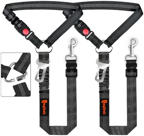 Laqibak Removable Dog Seat Belt Harness for Car, 3 in 1 Pet Seatbelt Leash