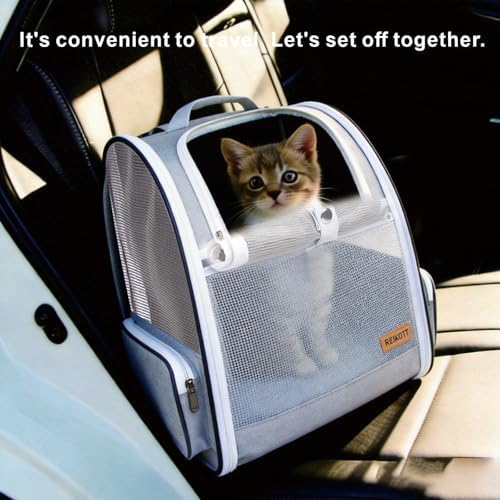 Cat Dog Backpack 12.6"×11.4"×16.5" Large Breathable Pet Bag Carrier