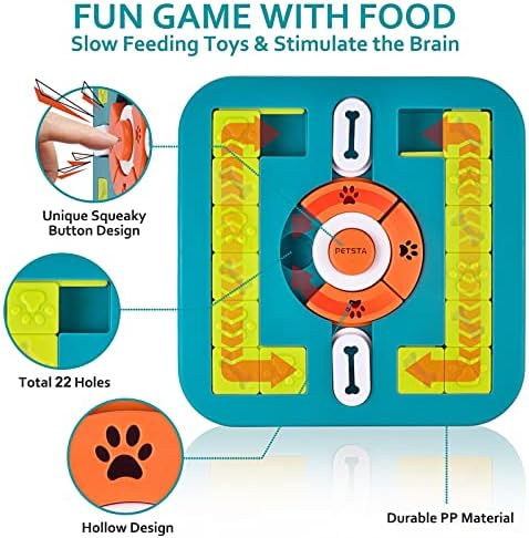 Dog Puzzle Toys, Treat Dispensing Dog Enrichment Toys for IQ Training and Brain Stimulation, Interactive Mentally Stimulating Toys as Gifts for Puppies, Cats, Dogs (M-Level 3)