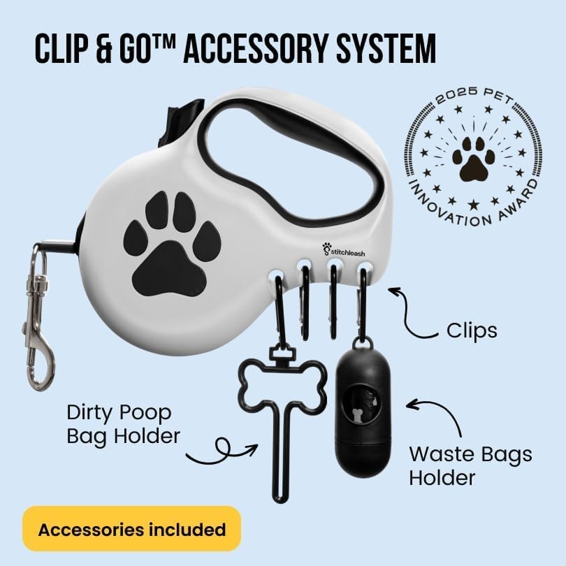 Award-Winning Modular Retractable Dog Leash for Large Dogs