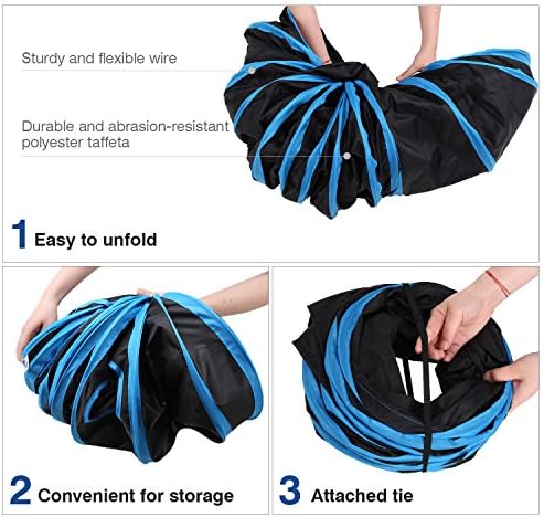 Pawaboo Cat Tunnel, Cat Tunnels for Indoor Cats, 4-Way Foldable Cats Tube
