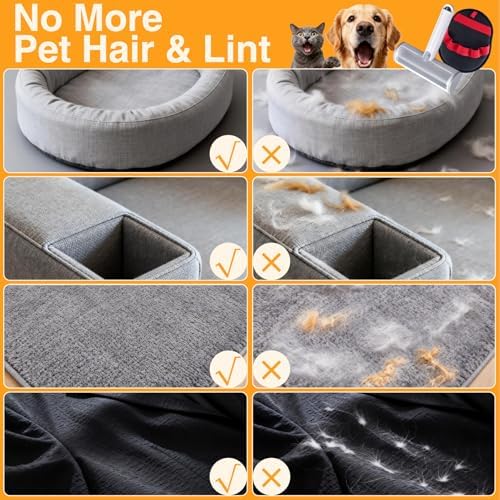 2 in 1 Pet Hair Removal Set, Reusable Dog Hair Remover