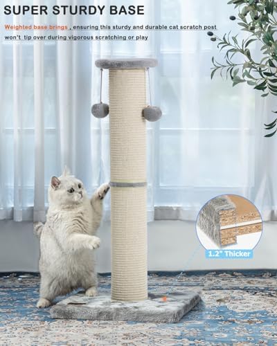 34" Cat Scratching Post with Replaceable Sisal Scratcher