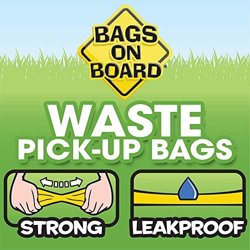 Bags on Board Dog Waste Bag Bone Dispenser with 30 Refill Bags, Blue Bags