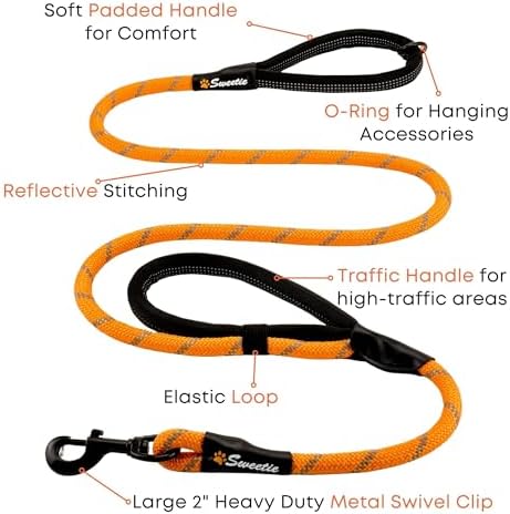Sweetie Rope Dog Lead Innovative Design with Two Padded Handles, 214 g
