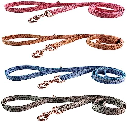 Heavy Duty Nylon Dog Collar with Metal Buckle and Leash Set for Small Medium Large Dog (Large, Pink1)