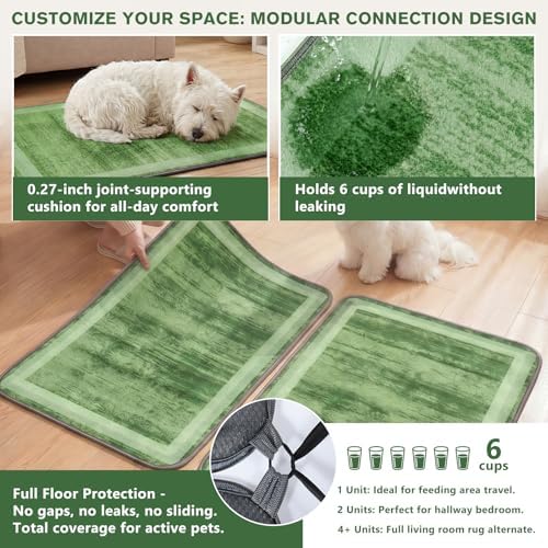 Washable Reusable Dog Pee Pads for Cats 2 Pack Waterproof Non-Slip